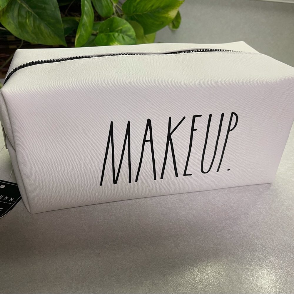 Rae Dunn Cosmetic Pouch white